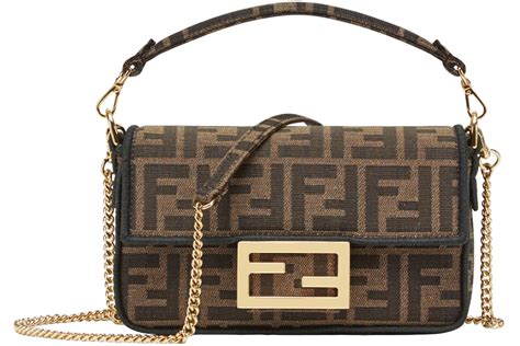 fendi baguette jacquard ff fabric bag